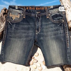 Rock Revival cut off denim shorts Size 32 💝